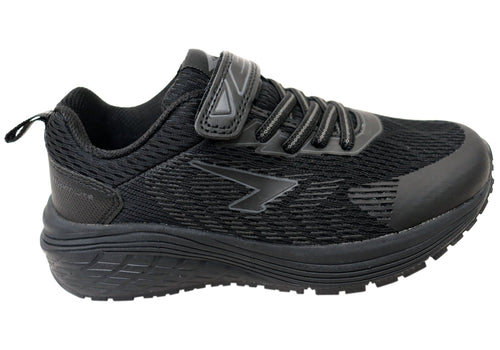 Sfida Prota Kids Boys Adjustable Strap Athletic Shoes Black Black
