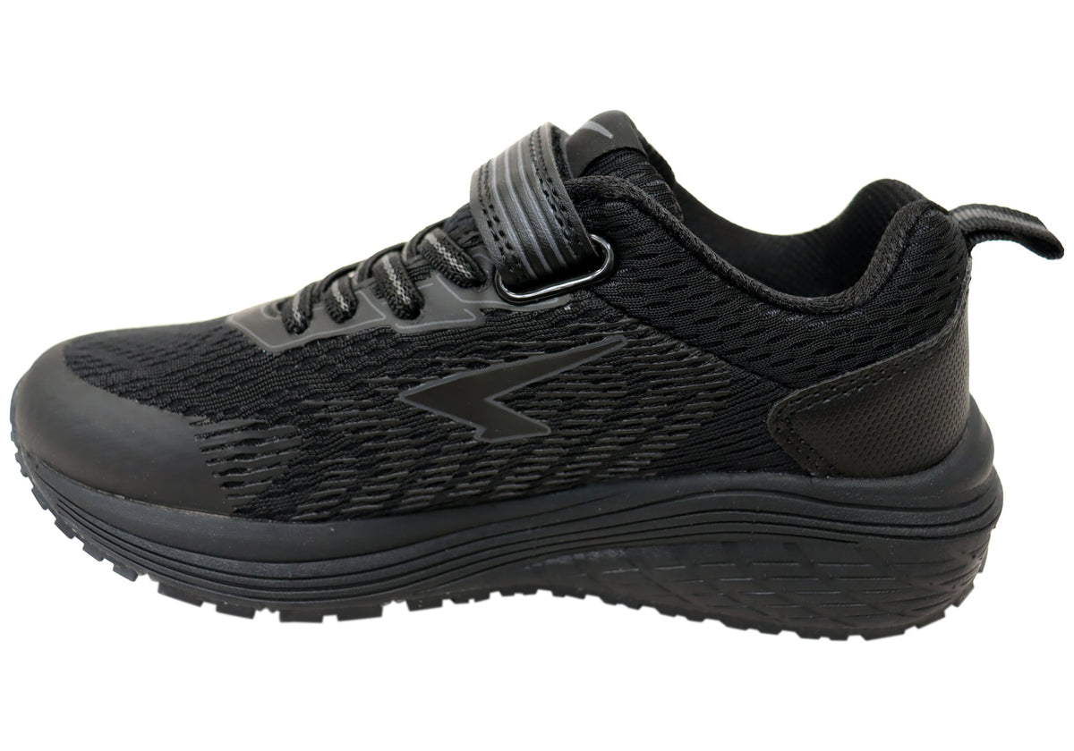 Sfida Prota Kids Boys Adjustable Strap Athletic Shoes Black Black