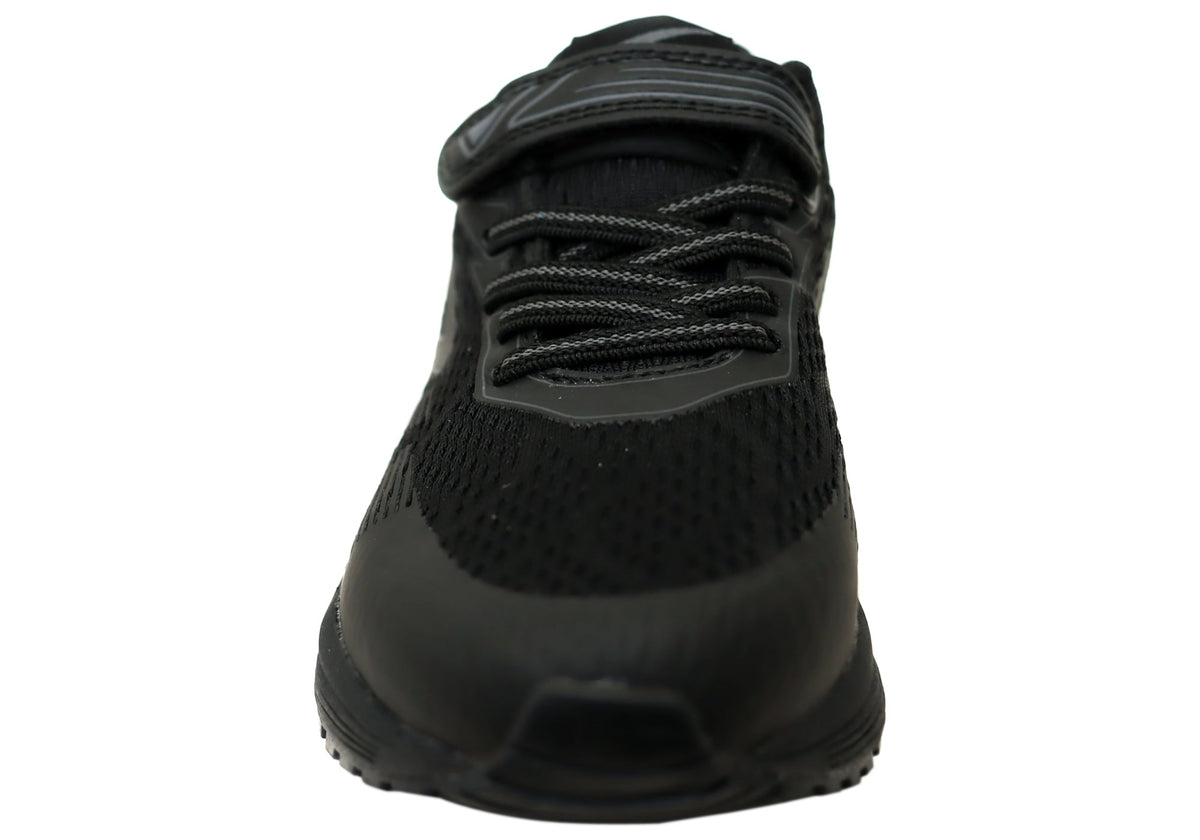 Sfida Prota Kids Boys Adjustable Strap Athletic Shoes Black Black