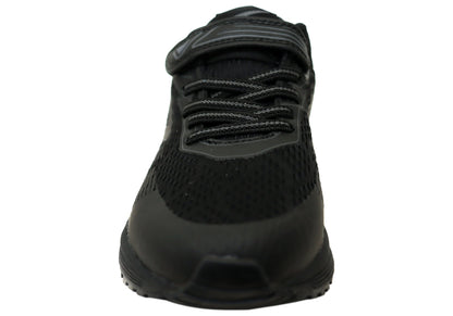 Sfida Prota Kids Boys Adjustable Strap Athletic Shoes Black Black