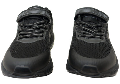 Sfida Prota Kids Boys Adjustable Strap Athletic Shoes Black Black