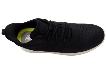 Florsheim Mens Leather EE Extra Wide Fleet Perf Toe Sneakers