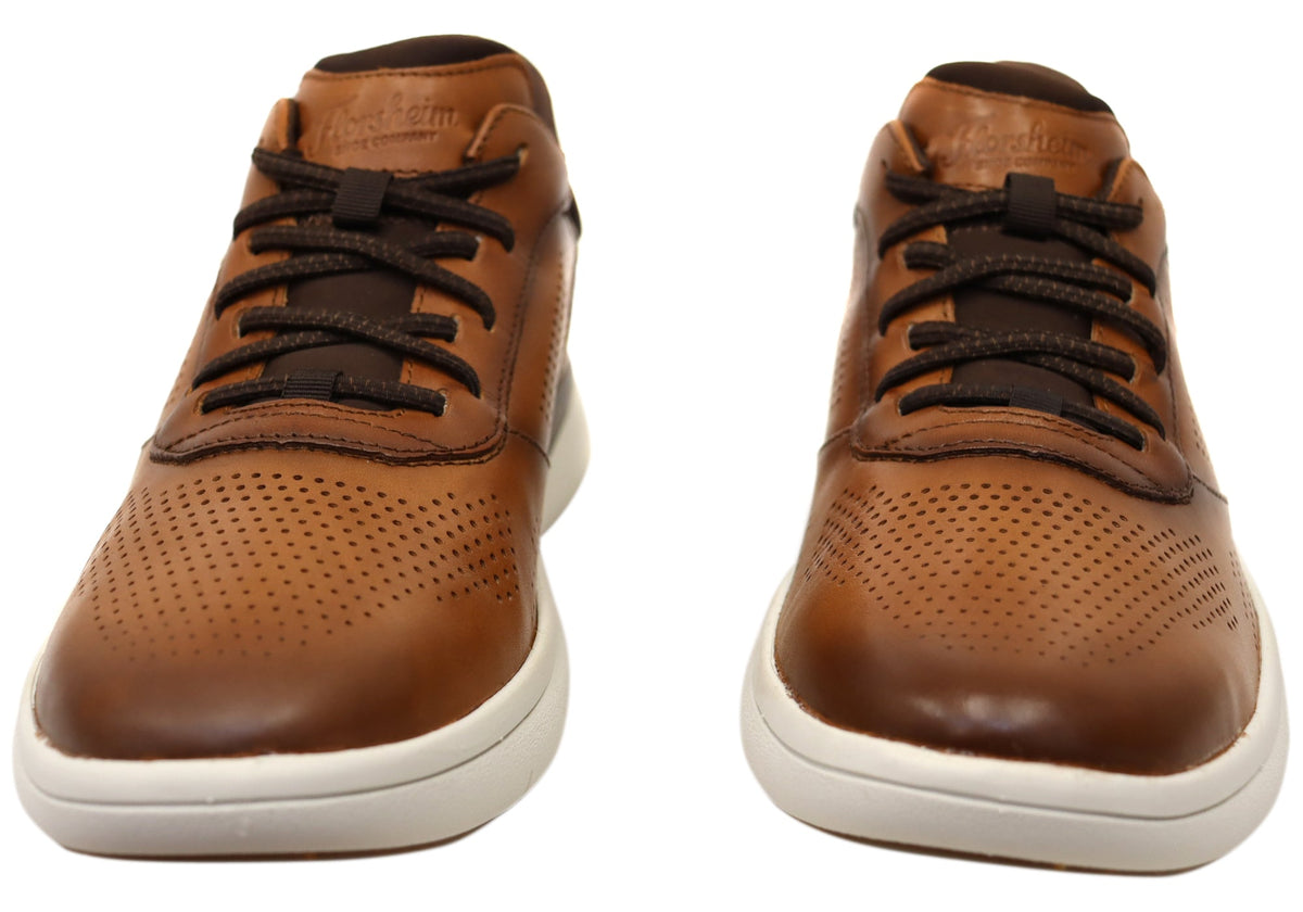 Florsheim Mens Leather EE Extra Wide Fleet Perf Toe Sneakers