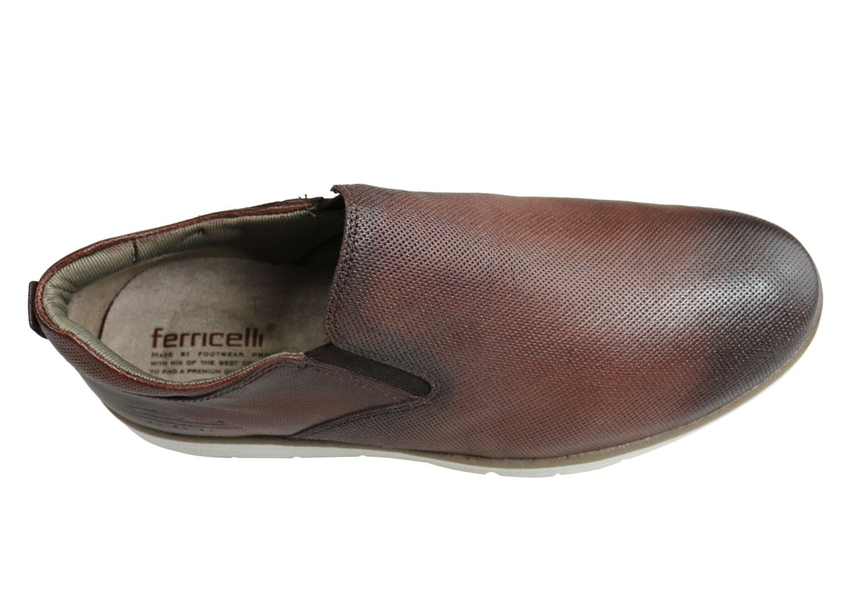 Ferricelli Pauly Mens Leather Dress Casual Shoes Made In Brazil