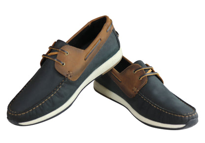 Ferricelli Nathan Mens Casual Leather Lace Up Shoes Made In Brazil
