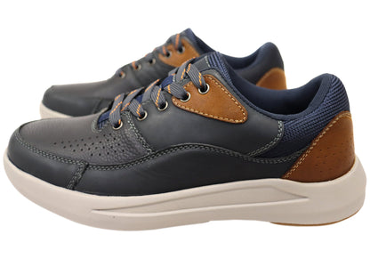 Explorer Rodger Mens Comfortable Leather Lace Up Casual Shoes