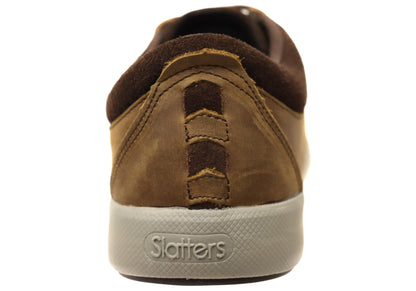 Slatters Griffin Mens Comfortable Leather Lace Up Casual Shoes