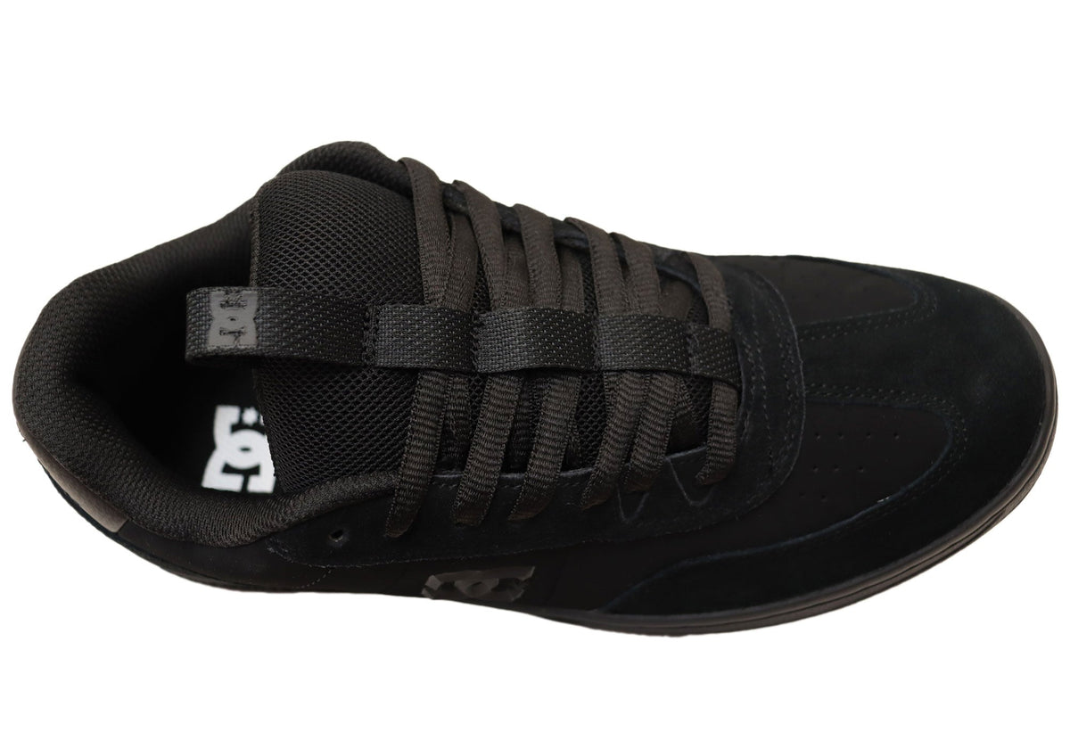 DC Shoes Mens Comfortable DC Astrix Leather Lace Up Shoes Black