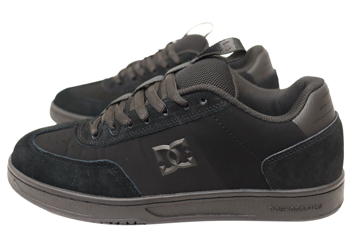DC Shoes Mens Comfortable DC Astrix Leather Lace Up Shoes Black
