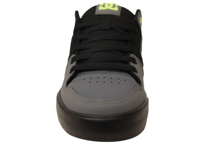 DC Shoes Mens Comfortable Leather Pure Shoes Grey Black