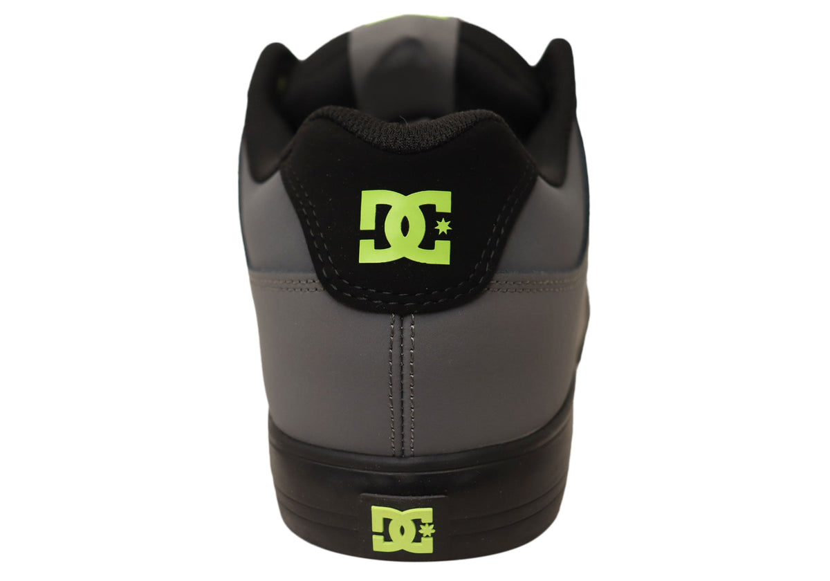 DC Shoes Mens Comfortable Leather Pure Shoes Grey Black