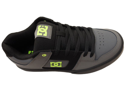 DC Shoes Mens Comfortable Leather Pure Shoes Grey Black
