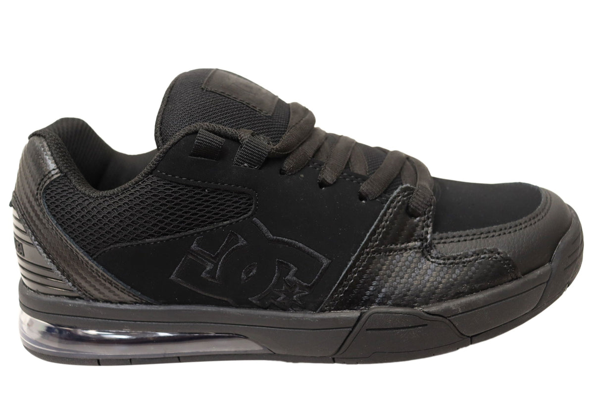 DC Shoes Mens Comfortable Leather Versatile Shoes Black Black