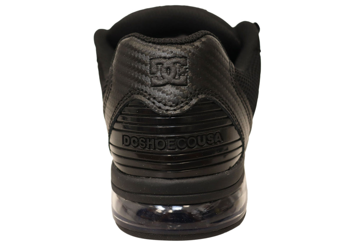 DC Shoes Mens Comfortable Leather Versatile Shoes Black Black