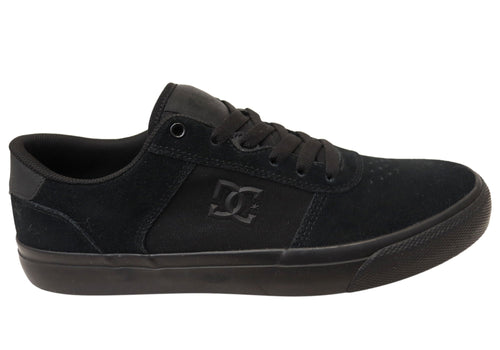 DC Shoes Mens Comfort Teknic Leather Lace Up Shoes Black Black Black