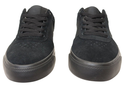 DC Shoes Mens Comfort Teknic Leather Lace Up Shoes Black Black Black