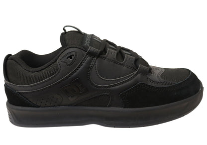 DC Shoes Mens Comfortable Leather Kalynx Zero Shoes Black Black