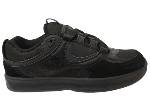 DC Shoes Mens Comfortable Leather Kalynx Zero Shoes Black Black