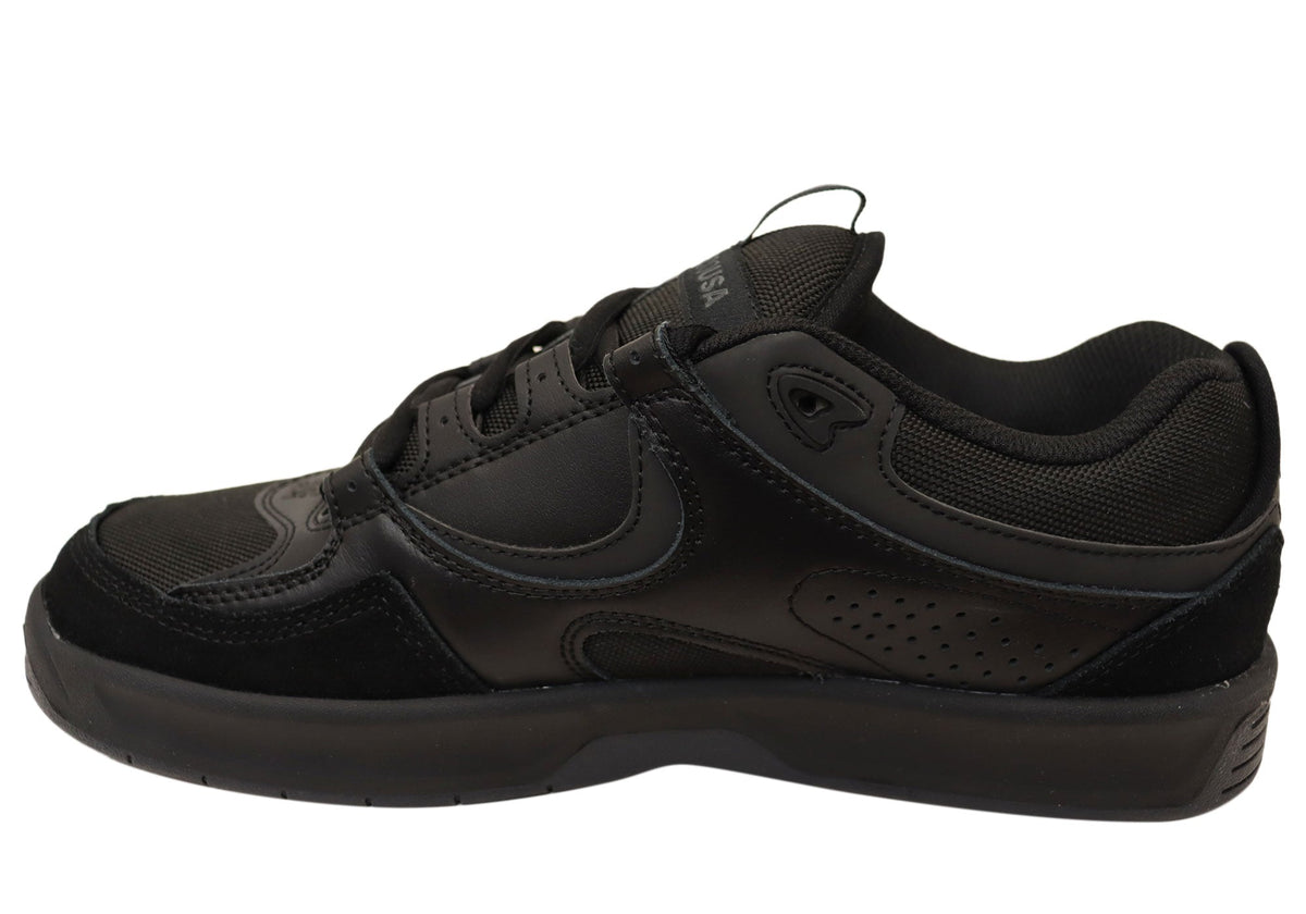 DC Shoes Mens Comfortable Leather Kalynx Zero Shoes Black Black