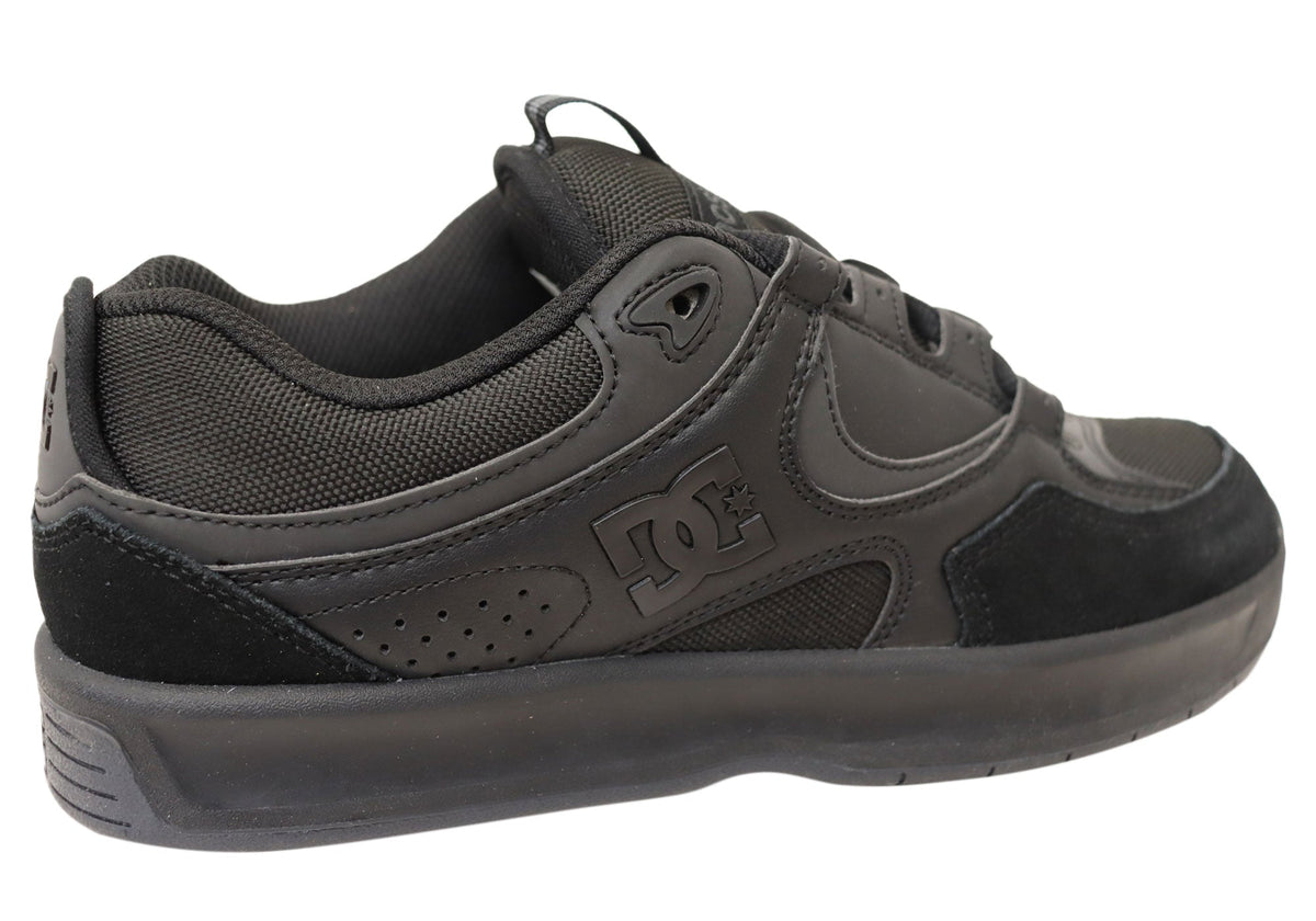 DC Shoes Mens Comfortable Leather Kalynx Zero Shoes Black Black