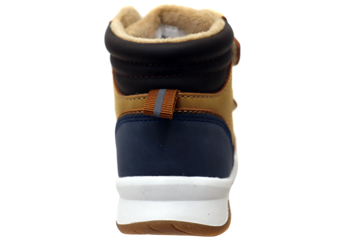 Grosby Alfie Boys Kids Comfortable Boots With Adjustable Straps