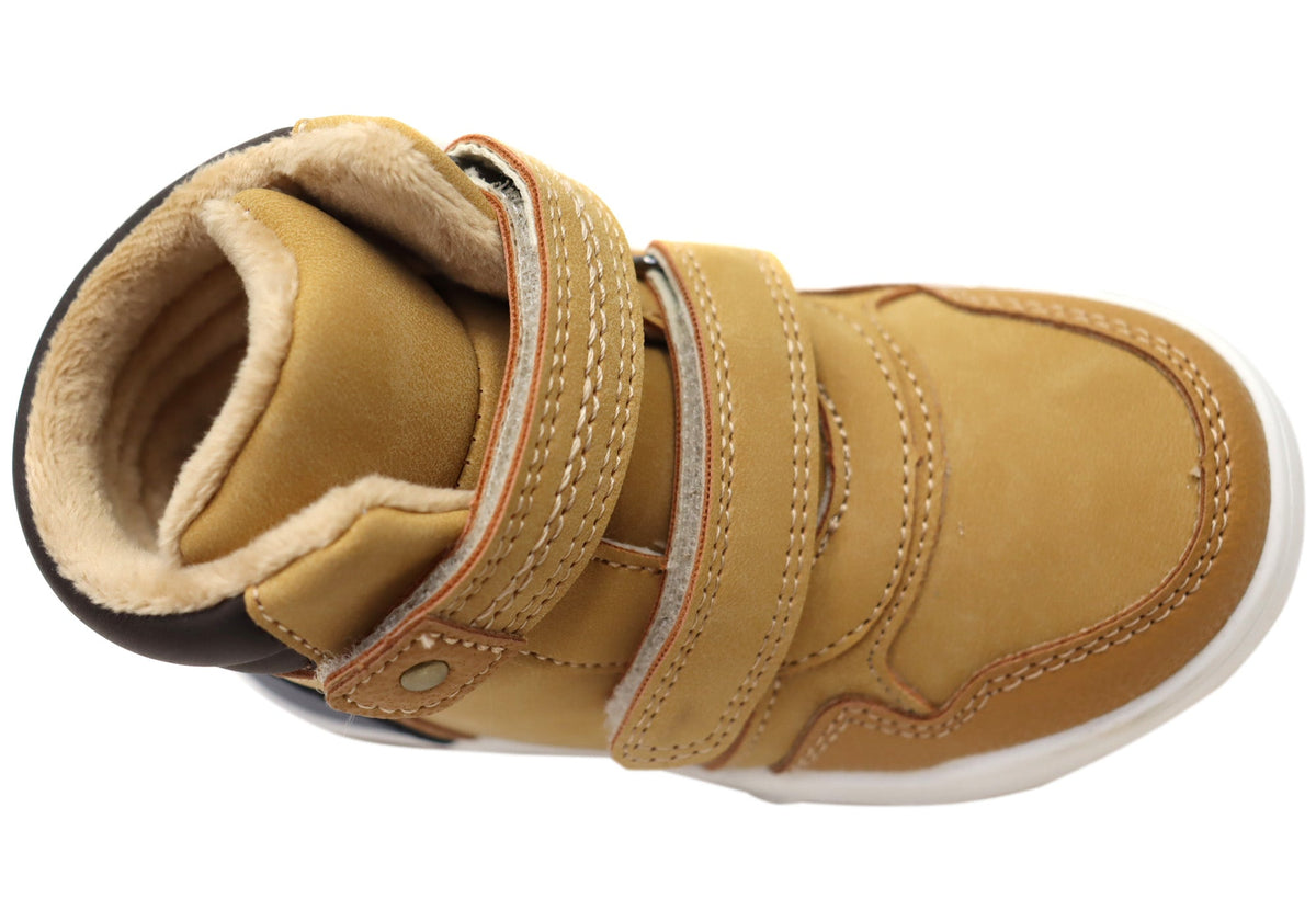 Grosby Alfie Boys Kids Comfortable Boots With Adjustable Straps
