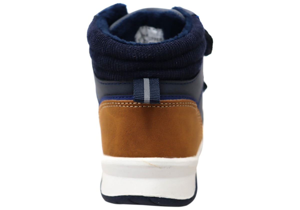 Grosby Alfie Boys Kids Comfortable Boots With Adjustable Straps