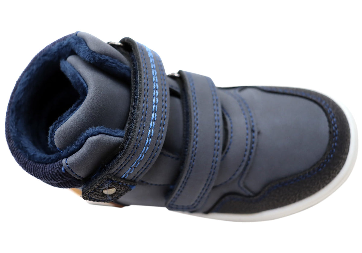Grosby Alfie Boys Kids Comfortable Boots With Adjustable Straps
