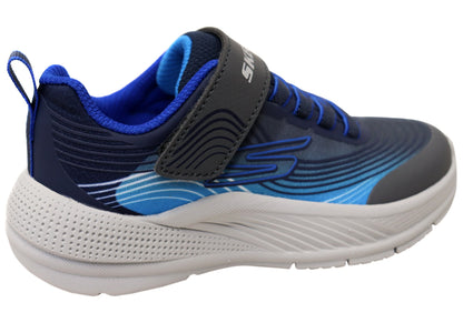 Skechers Kids Infants Boys Microspec Advance Shoes Navy Blue