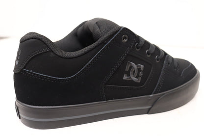 DC Shoes Mens Comfortable Leather Pure Lace Up Shoes Black Black Black
