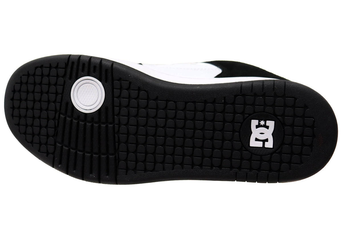 DC Shoes Mens Comfortable Leather Manteca 4 Shoes White Black Black