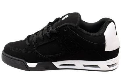 DC Shoes Mens Comfortable Leather DC Command Shoes Black White