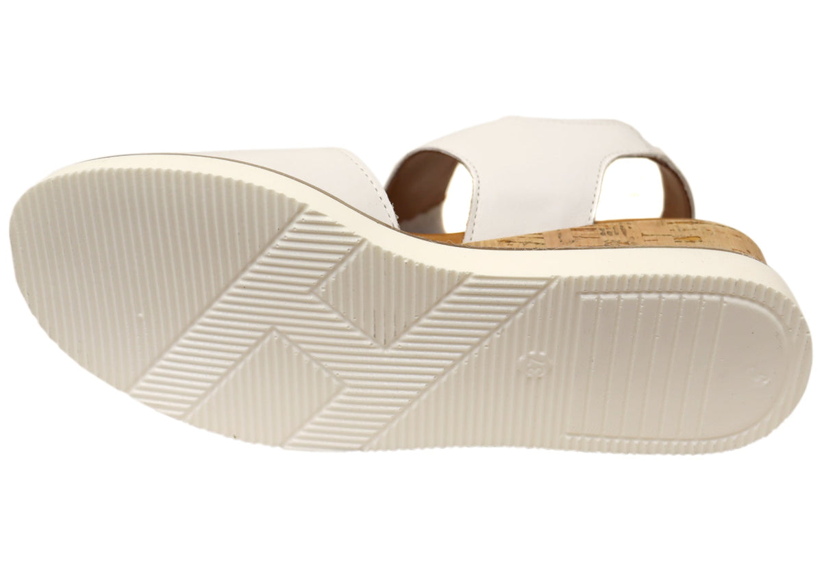 Orizonte Harmonyfeel Womens Comfortable European Leather Wedge Sandals