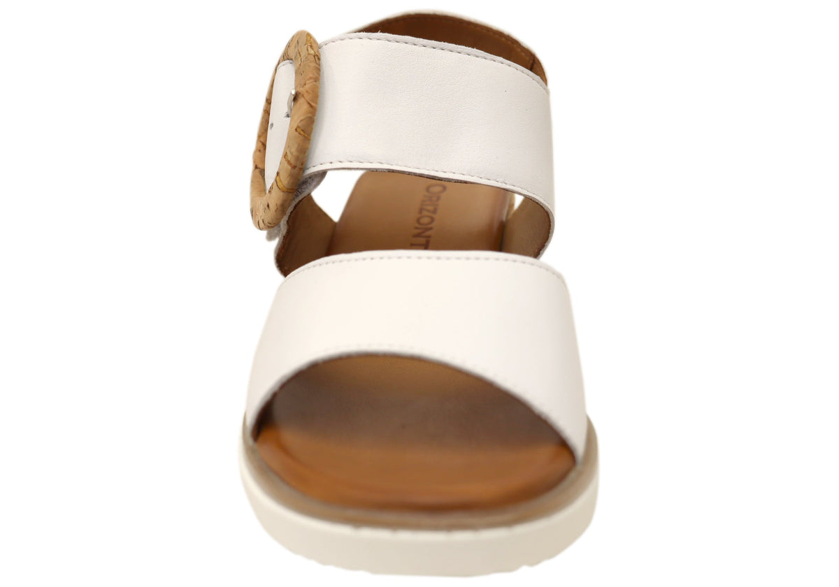 Orizonte Harmonyfeel Womens Comfortable European Leather Wedge Sandals