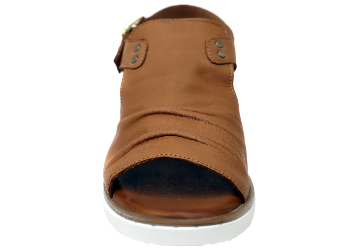Orizonte Allureease Womens Comfortable European Leather Wedge Sandals