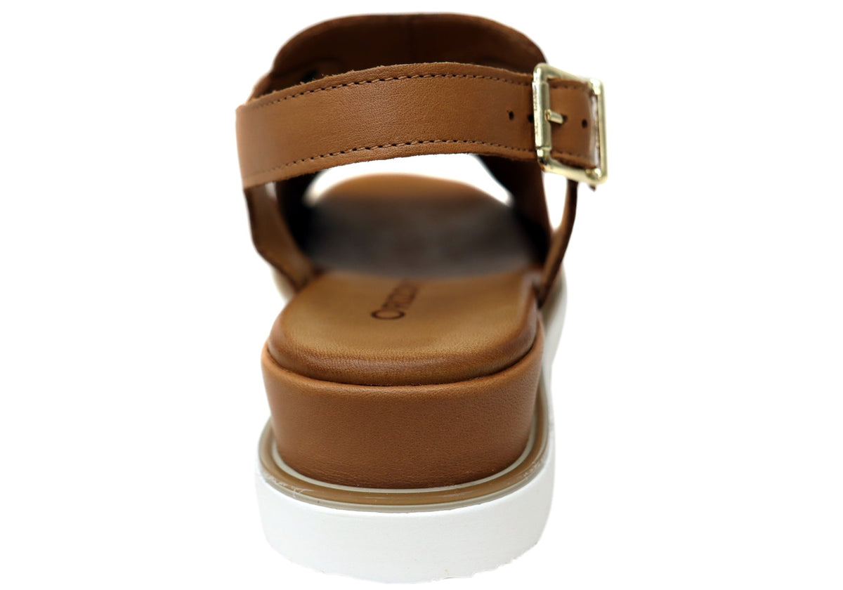 Orizonte Allureease Womens Comfortable European Leather Wedge Sandals