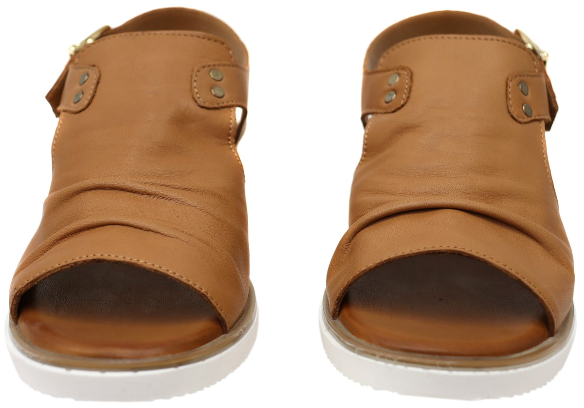 Orizonte Allureease Womens Comfortable European Leather Wedge Sandals