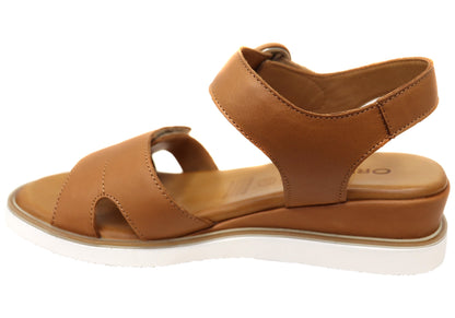 Orizonte Daisysoft Womens Comfortable European Leather Wedge Sandals