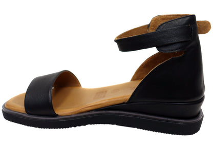 Orizonte Charmchase Womens Comfortable European Leather Wedge Sandals