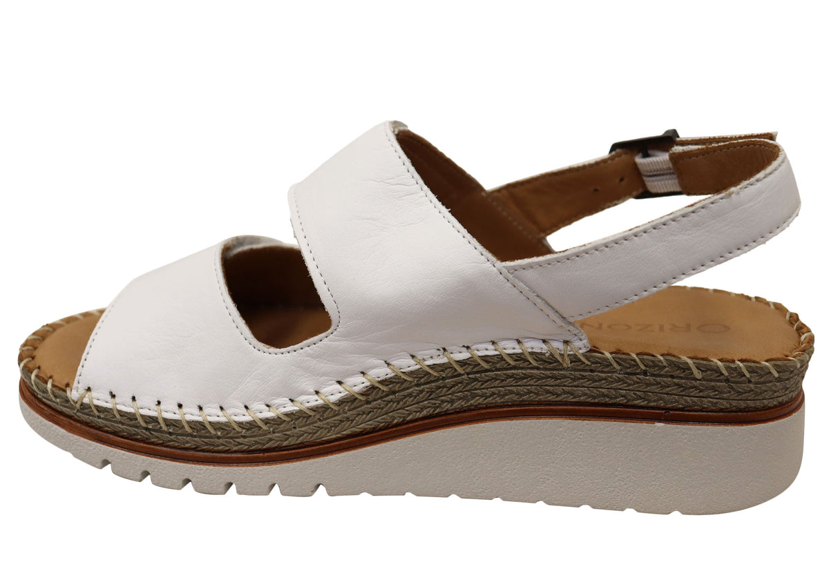 Orizonte Ivoryembrace Womens Comfortable European Leather Sandals