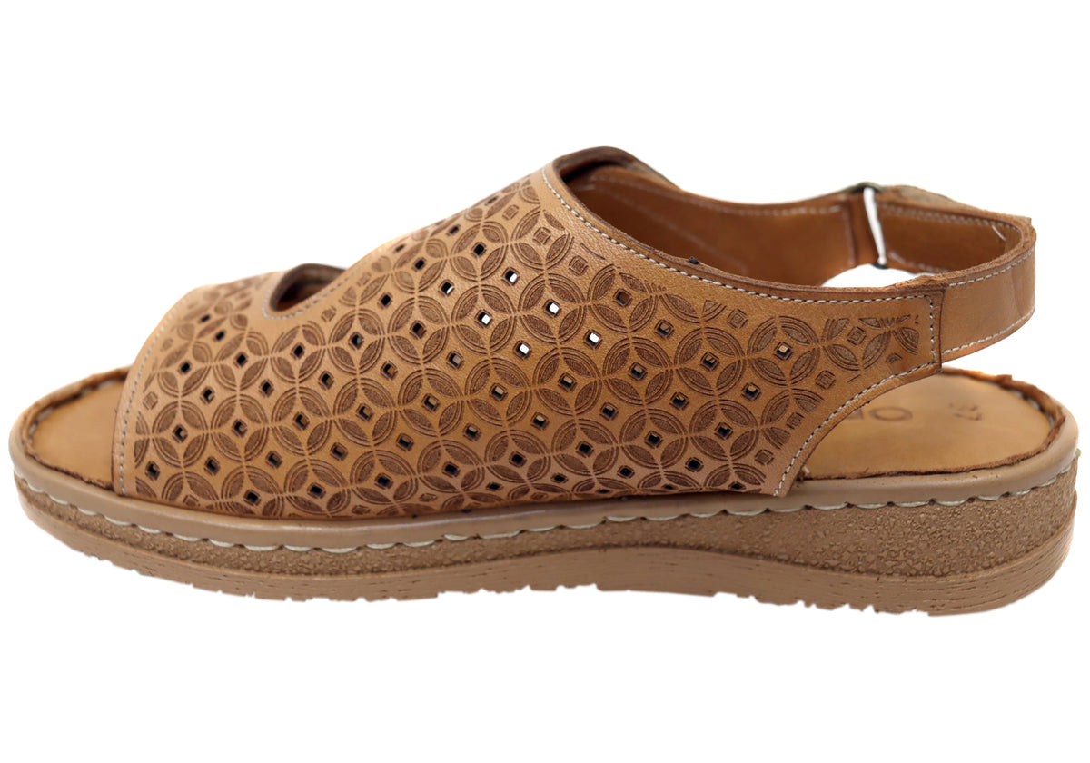 Orizonte Freedomwalk Womens Comfortable European Leather Sandals
