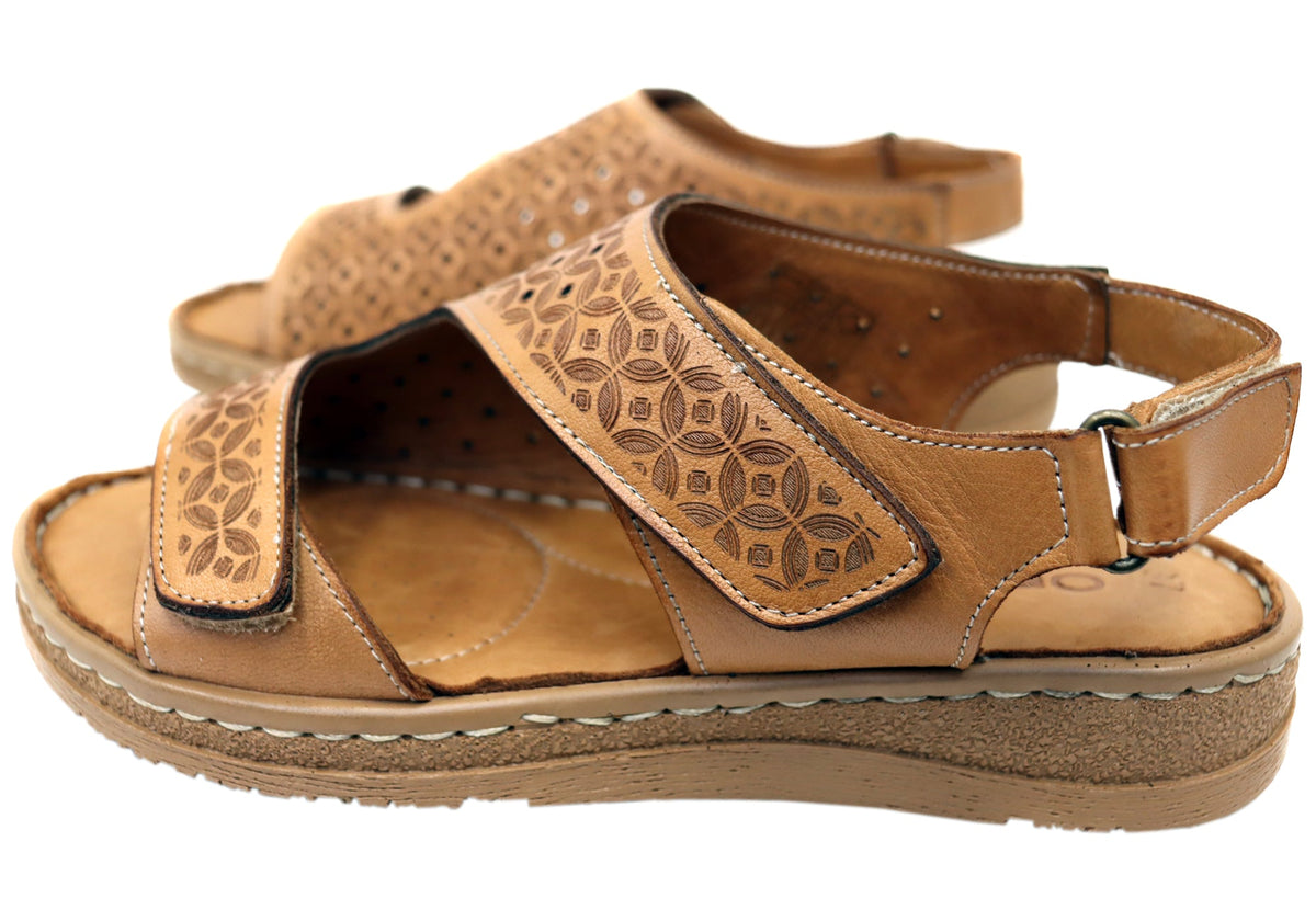 Orizonte Freedomwalk Womens Comfortable European Leather Sandals
