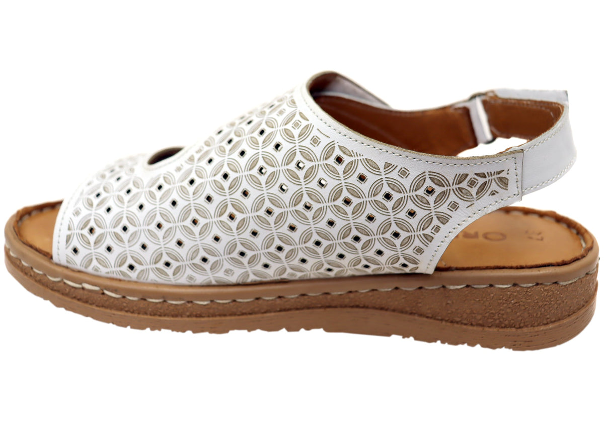 Orizonte Freedomwalk Womens Comfortable European Leather Sandals