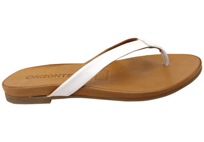 Orizonte Ellaease Womens Comfortable European Leather Thongs Sandals