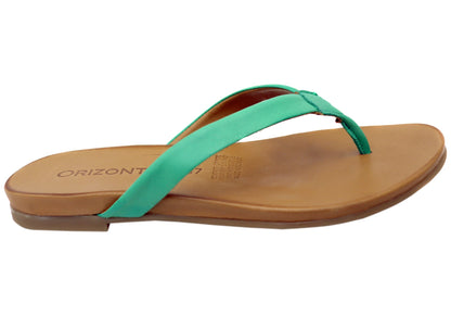 Orizonte Ellaease Womens Comfortable European Leather Thongs Sandals