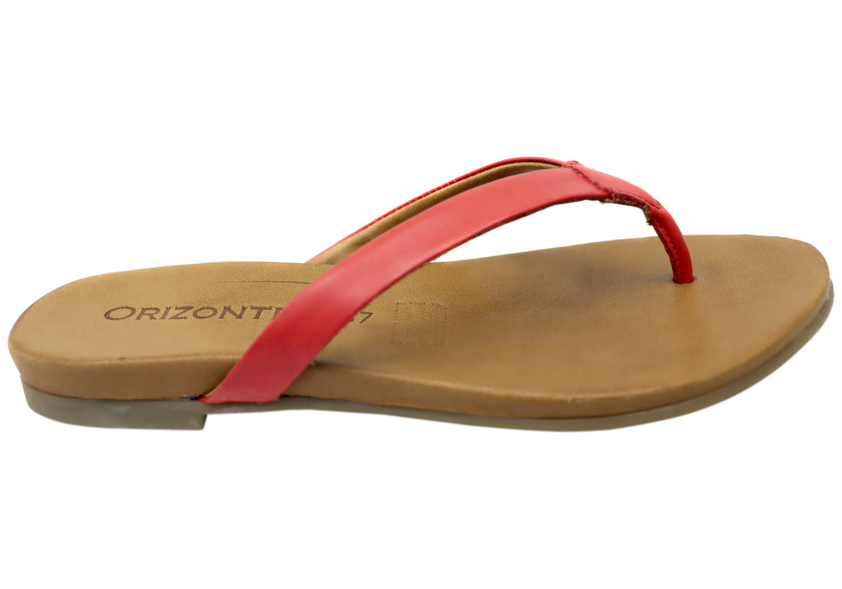 Orizonte Ellaease Womens Comfortable European Leather Thongs Sandals