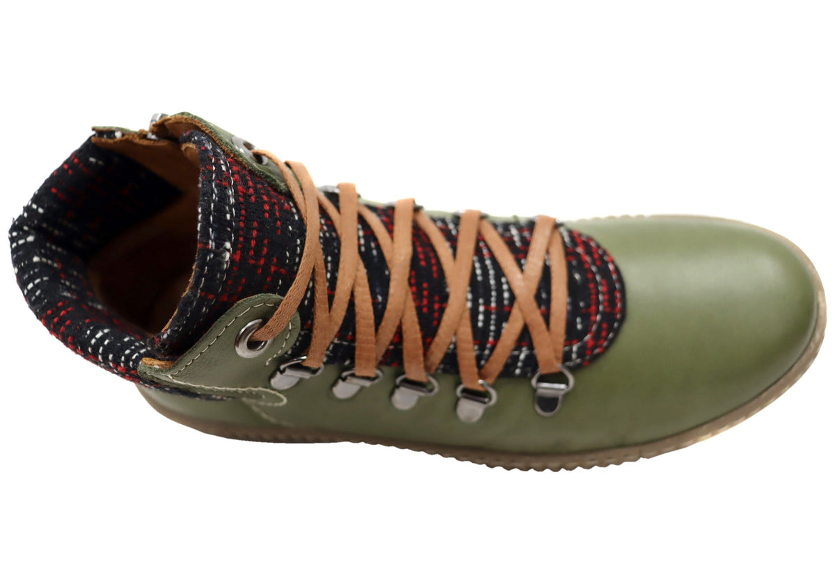 Cabello Comfort Willow Womens European Comfortable Leather Boots