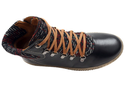Cabello Comfort Willow Womens European Comfortable Leather Boots