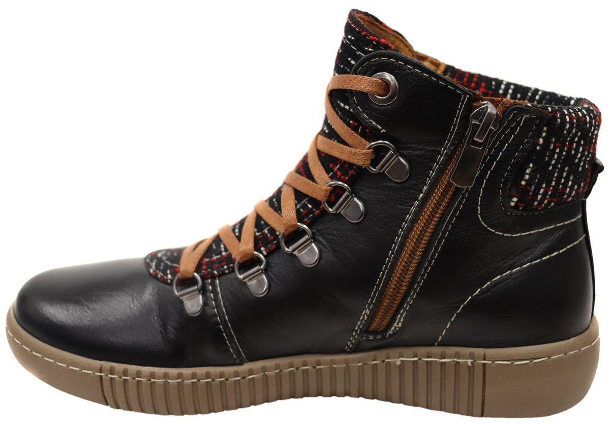 Cabello Comfort Willow Womens European Comfortable Leather Boots