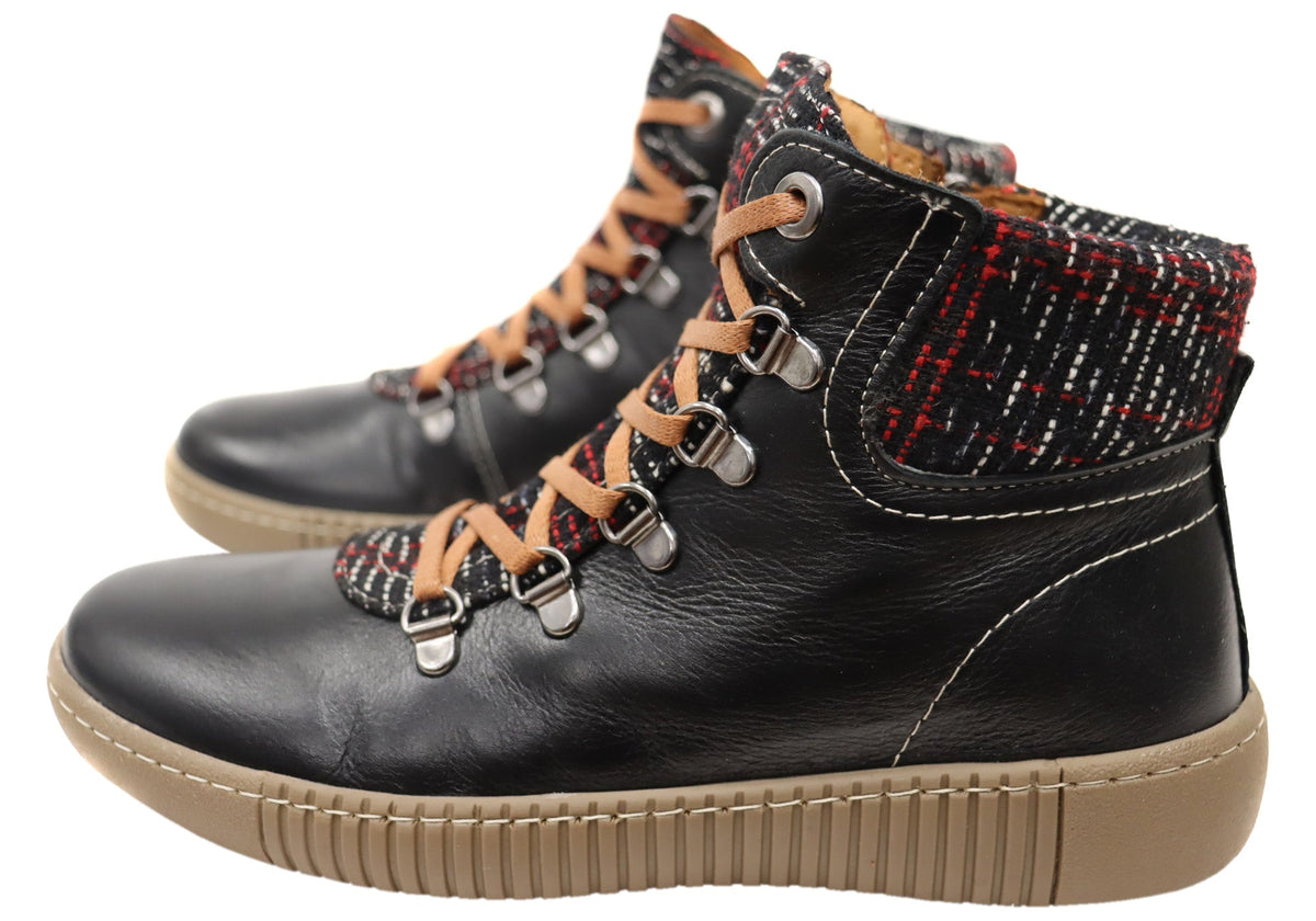 Cabello Comfort Willow Womens European Comfortable Leather Boots